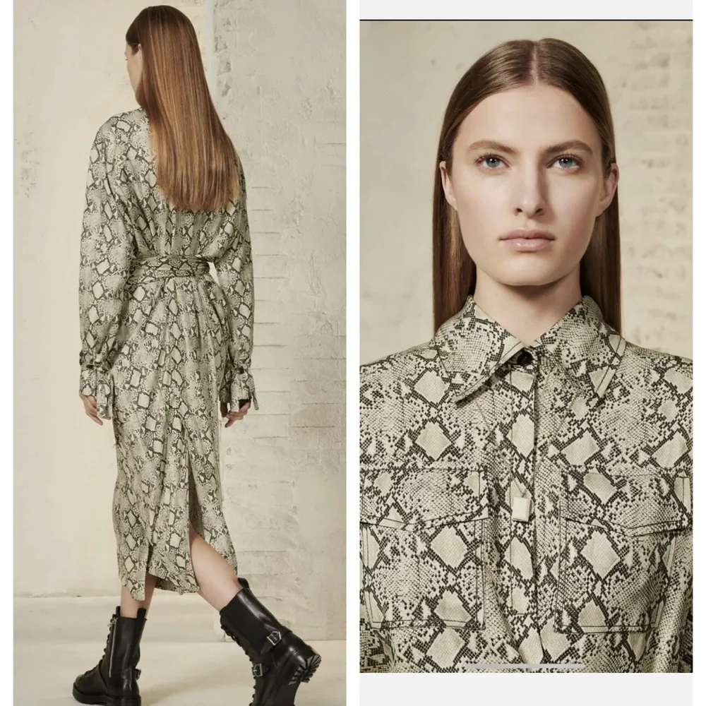 NWOT ZARA SRPLS RARE SNAKESKIN DRESS - Picture 3 of 6